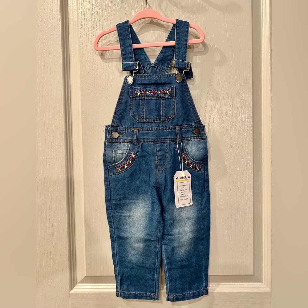 NWT Girls Overalls with embroidery, 2T